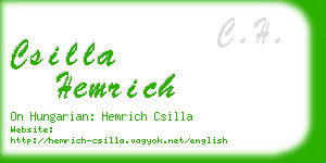 csilla hemrich business card